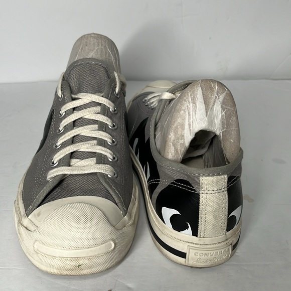 COMME DES GARÇONS PLAY X JACK PURCELL 'DRIZZLE BLACK' SIZE MEN 7 - Picture 4 of 7